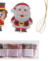 CraftBuddyUS Santa Crystal Art Hanging Buddies
