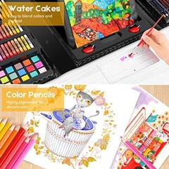 Art Kit, 251-Pack Art Supplies Drawing Kits, Arts and Crafts Gifts Box Black