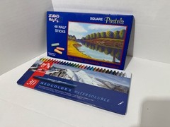 vintage caran d’ache ii 30 piece NEVER USED & studio basics half sticks 48 lot