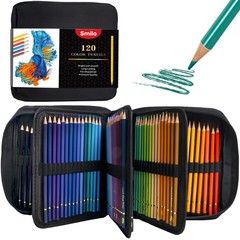 120 PCS Colored Pencils Oil Based Artist Drawing Set Soft Cores Adult Arts