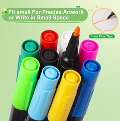Liquid Chalk Markers for Acrylic Fridge 1 Count (Pack of 10), Multicolor