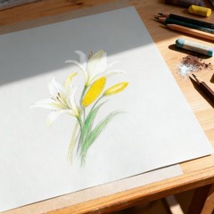 11×14 Inch Sanded Pastel Paper Pad 12 Sheets 6 Assorted Light Colors Drawing