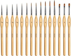 Paint Brushes Model Brushes Detail Paint Brush Set, Fine 15PCS