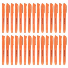 Orange Highlighter, 30 Pack Highlighters Pens for Books, Transparent Rod