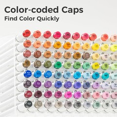 Ohuhu Honolulu B 104 Colour Alcohol Marker Set – Brush & Fine Dual Tip