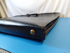 Vtg NSM Chicago Oversized Black Zip Around Portfolio Art Blueprint Retro 27×20″