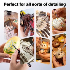 15pcs Miniature Paint Brushes for Fine Detail, Model, Acrylic & Watercolor Art