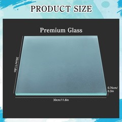1 Pcs 12 x 12 x 0.3 Inch Tempered Frosted Glass with Sealed Box and Anti-Slip…