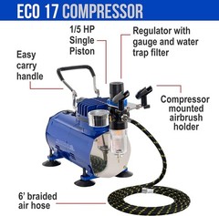 Dual Action Airbrush Kit with Tankless Compressor Master