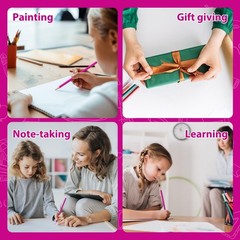 36 PCS Pink Colored Pencils PreSharpened Professional Wooden Art Painting