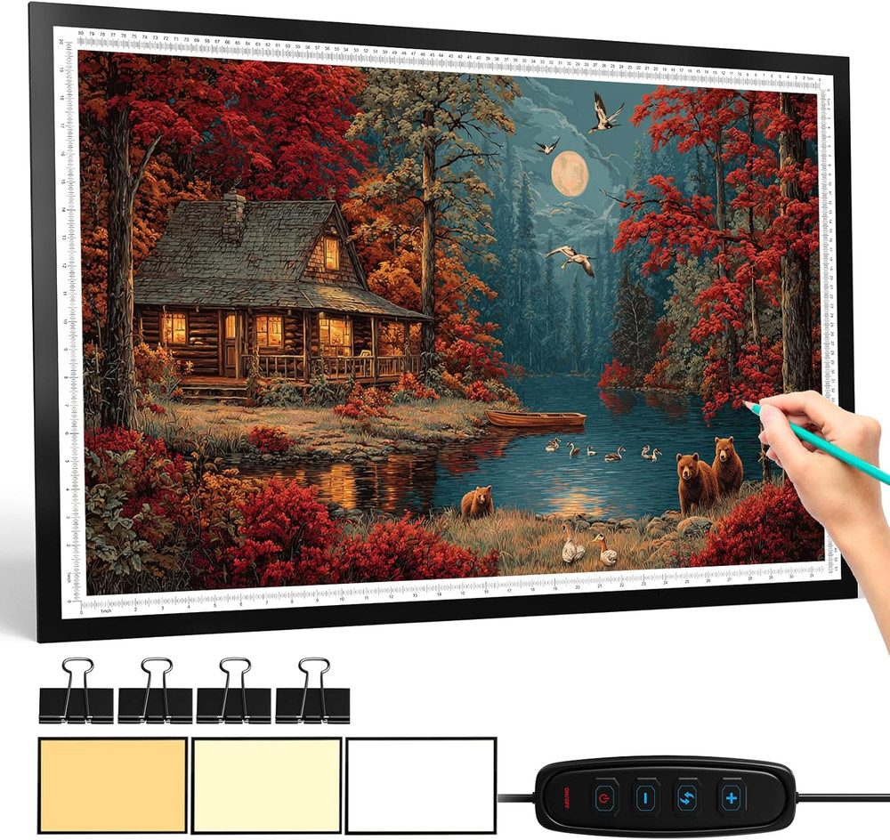 A1 LED Tracing Light Pad with 3 Modes, 10 Levels & Dimming for Art Projects