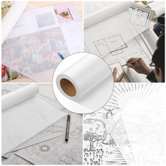 Tracing Paper Roll 12in x 25yd, White Trace x Translucent