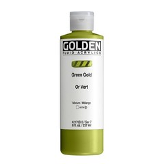 Fluid Acrylics Professional Paint Transparent Green Gold 8 fl oz