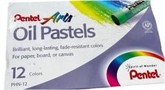 Pentel Arts Oil Pastels 12 Color Set For Crafting Artwork School Projects 2006.