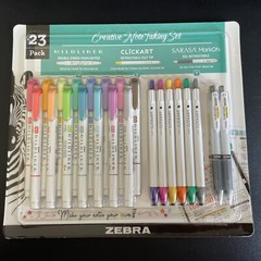 Zebra Creative Notetaking Set. Mildliner/ClickArt/Sarasa Mark On 23 Pack New