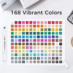168 Colors Alcohol Markers – Dual Tip Markers for Kids or Adults in Coloring