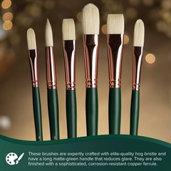 1002 Grand Prix Bright Brush for Oil Paintings Size 6 Long Handle