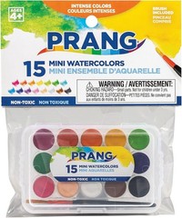 Portable Mini Watercolor Paints with 15 Colors & Brush | Ideal for Kids’ Art
