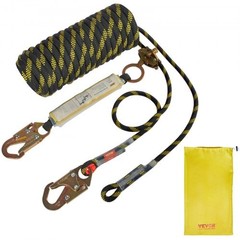 Vertical Lifeline Assembly, 0.55” x 100′ Fall Protection Rope with 30 KN Br…