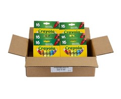 Crayola Jumbo Crayons Bulk, 6 Sets of 16 Large Crayons for Toddlers & Kids, Scho