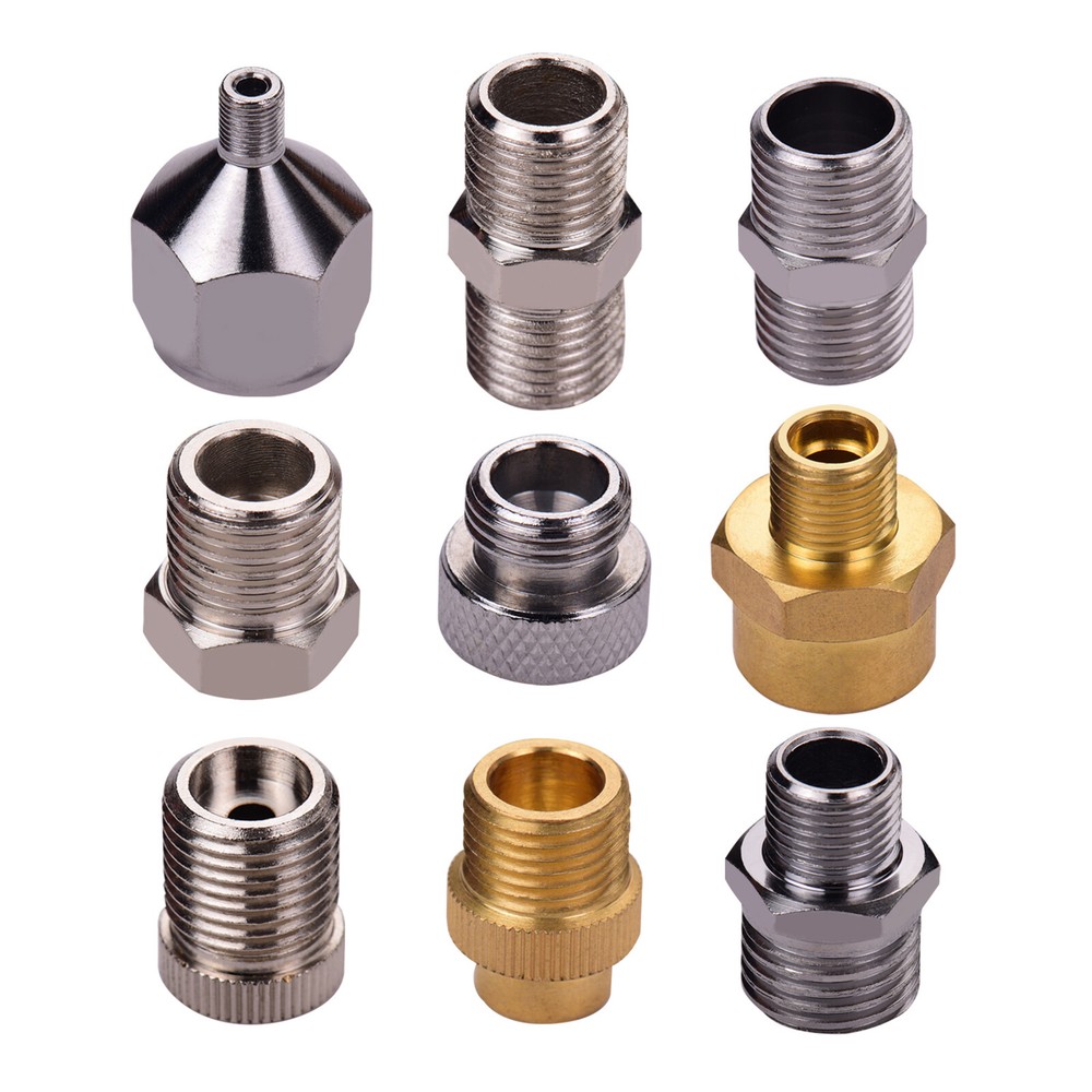 Professional 9 pcs Airbrush Kit Multi-Size Fitting Connector Set for airbrush