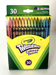 Crayola Twistables Colored Pencils Assorted Colors Box of 30 ~ New Sealed