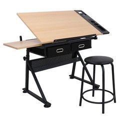 Drafting Drawing Table Craft Table Desk 9 Levels Adjustable Angle Top Home