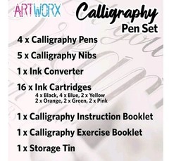 Artworx Juego de bolígrafos de caligrafía – Kit introductorio de escritura .