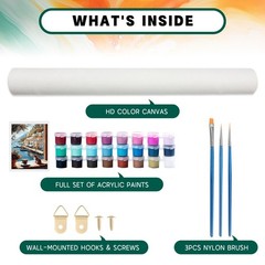 Paint by Numbers Kit for Adults Beginner Cat, Seaside Landscape Easy Adult Paint