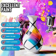 Comprehensive 72-Color Airbrush Painting Set – Safe, Non-Toxic, and Ready to Use