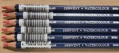Derwent Watercolour Pencils Set of 6 Geranium Lake Color (Red) Made in UK – NEW