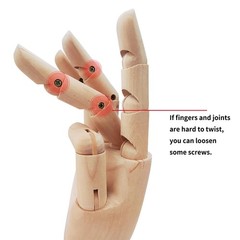 2 Pack 8″ Drawing Mannequin,7″ Little Hand Model,Artists Wooden Drawing Figur…