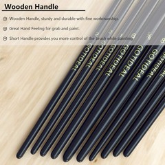 Paint Brush Set, 10 Pcs Round Pointed Tip, Small Nylon Hair Brushes for Acryl…