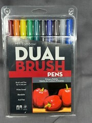 NEW – Tombow Dual Brush Pens Primary Palette Set of 10 – 56167