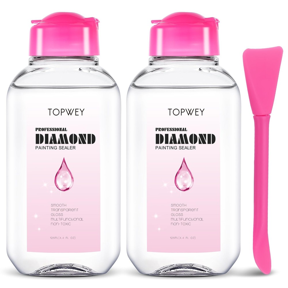 Topwey Diamond Painting Accessories, Glue for Art, 125ml x 2, Clear