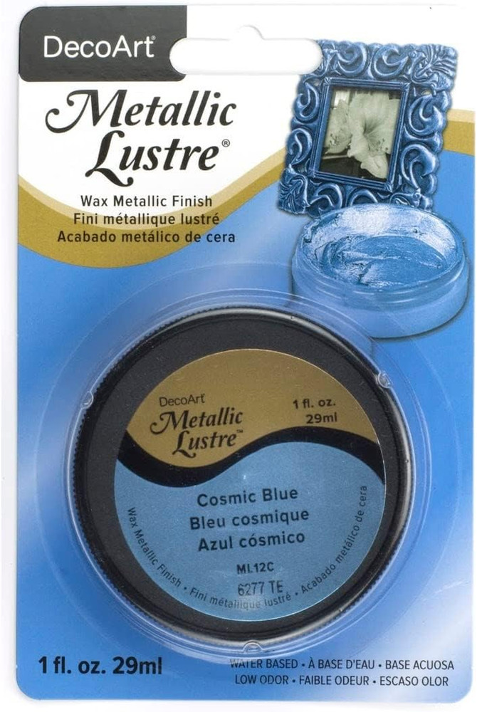 Metallic Lustre Wax Finish, 1 Oz, Cosmic Blue