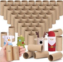 50 Pack Cardboard Tubes for Crafts – 1.5/8″ x 3.7/8″ Inches – Brown Paper
