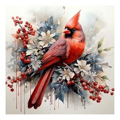 Paint by Numbers for Adult Paint by Numbers Kit for Adults Frameless Cardinal