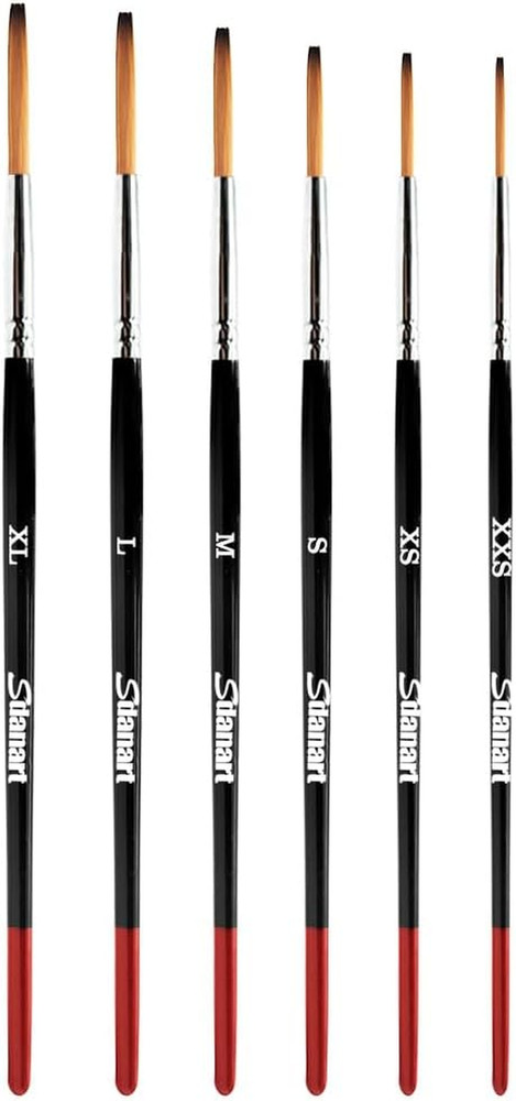 Sdanart Lettering Quill Brushes, 6 Pcs Lettering Brushes for Sign Painting, Prof