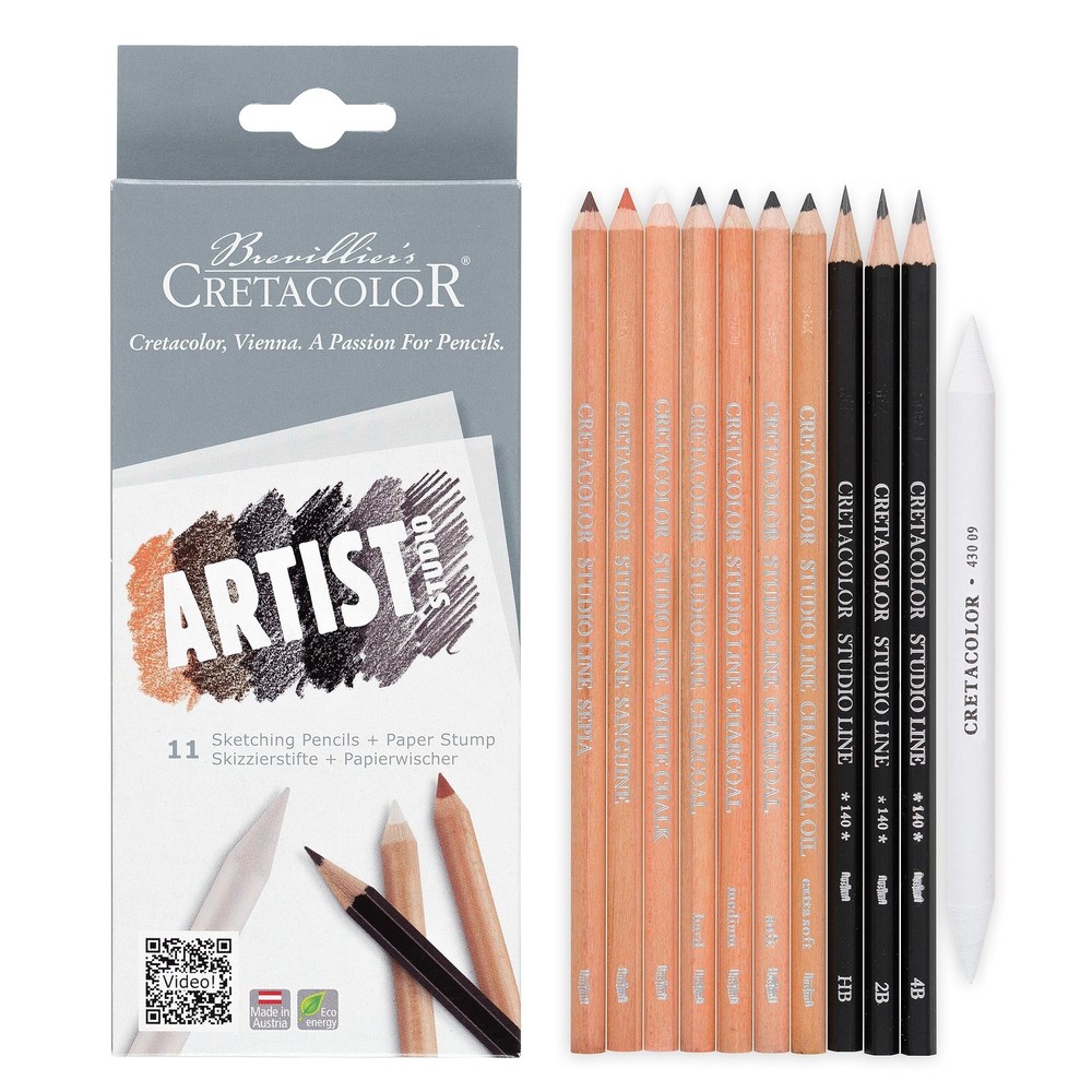 Artists Studio Line Drawing 101 Set, Artist Studio 11 Sketching Pencils & Pap…