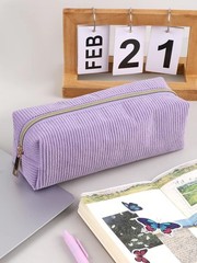 Solid Color Large Pencil Case – School Supplies & Stationery Bag