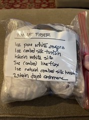 Huge Lot Of Fine Art Fiber – Angora, Silk Tussah, Line Flax, Cashmere (TD)