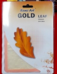 Golden leaf sheet 25 pieces craft restoration 14 x 14cm FREE AND FAST POST