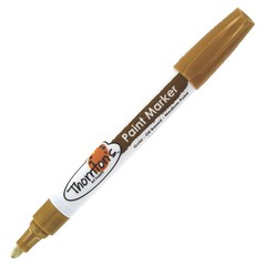 Thornton’s Art Supply Oil-Based Paint Marker, Medium Point, Metallic Gold Ink