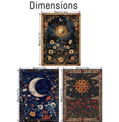 3 pack Sun Moon Stars Paint by Numbers Kit for Adults Beginner,Celestial body…