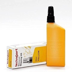 Technical Drawing Pen Ink – Yellow – 25 ml – High Opacity & Waterproof