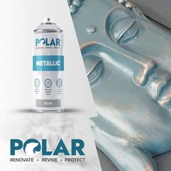 Polar Metallic Silver Spray Paint – 2 x 13.5 Fl Oz | Multi-Purpose Interior &…