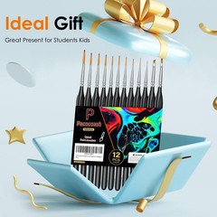 12PC Miniature 2/0, 0, 1, 2, 3, 4, 5, 6, 8, 9, A/1, F/2, Silver, Black