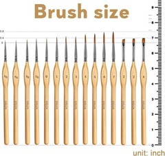 15 PCS Miniature Paint Brushes 🖌️🎨 Model Brushes Detail Paint Brush Set