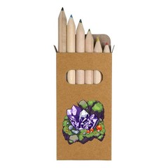 6 x ‘Amethyst Crystal Cluster’ Short Colour Pencils (PE00095646)